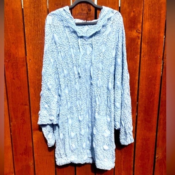 Free People Tops - RARE UNICORN FREE PEOPLE INTIMATELY LACE CROCHET PULLOVER HOODIE SIZE LARGE